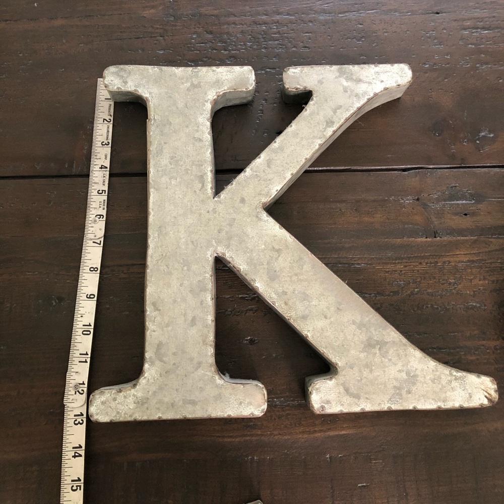 Industrial Metal Letter K